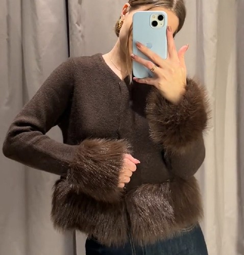 2026 zara brown neck wool - brown,