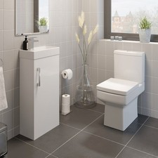 White Bathroom Suite Cloakroom