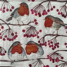 2 x cocktail paper napkins for