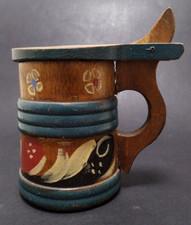 Antique Wooden Beer Mug Sweden