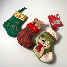Harrods Christmas Decoration Bundle x 3 VGC teddy bear 2009 stocking hanging