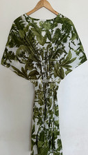 Kaftans Green Leafs Cotton