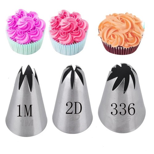 3pcs rose pastry - rose, piping