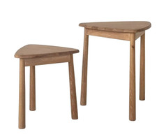 Solid Oak Nest Tables of 2 Gallery Direct Wycombe 3 Leg  RRP £229 OPEN BOX