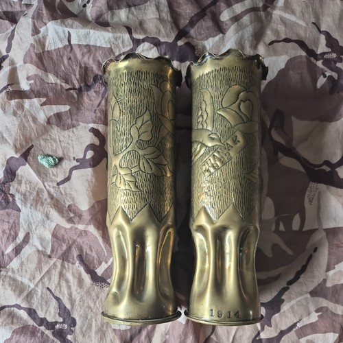 Trench art shells - 2x, german