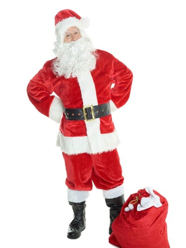 Deluxe men santa costume - deluxe,