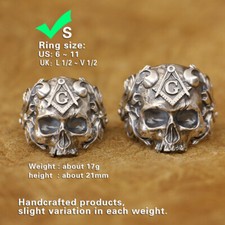 Details Masonic Skull 925
