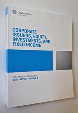 CFA INSTITUTE Corporate Issuers, Equity, Investment: Curriculum 2023 Level 1 Vol