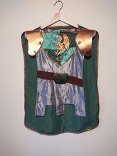 Lego Castle Knights Armour Costume Cape Tabard Dress Up One Size Green
