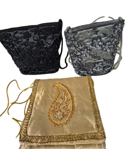 Retro beaded evening bag - beaded,