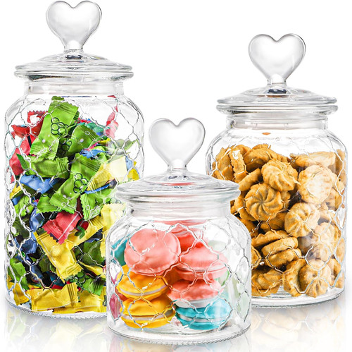 Set cute glass jars - of,
