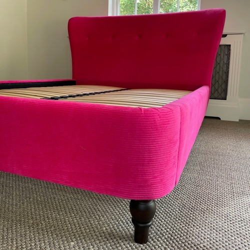 Loaf smoke upholstered bed - bed, –