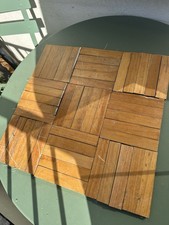 Teak Parquet Flooring Set 45-Piece, Reclaimed, 120mm x 25mm x 8mm