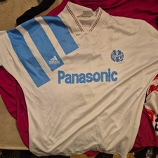 OLYMPIQUE DE MARSEILLE 1991/1992 HOME FOOTBALL SHIRT JERSEY ADIDAS SIZE S