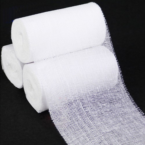 Roll gauze bandages first - gauze,