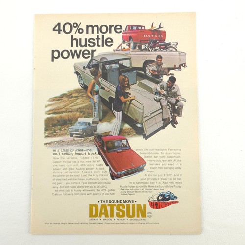 Vtg datsun pickup advertising - datsun,