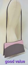 Jacques Very Womens Crossbody Bag Small Size Cappuccino & Pale Pink Faux Leather