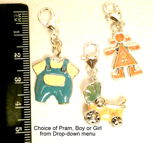 Baby shower enamel clip - shower,