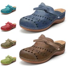 Womens Clogs Wedge Sandals Ladies Platform Casual Lightweight Closed Toe Shoes