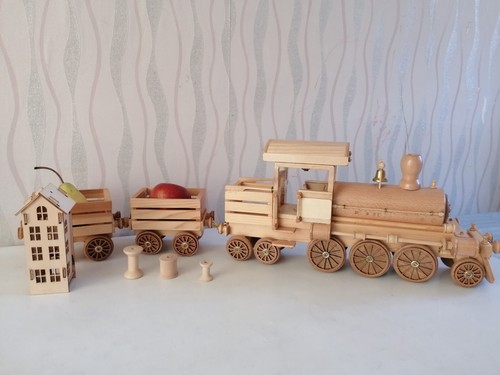 Childrens wooden train - childrens, .