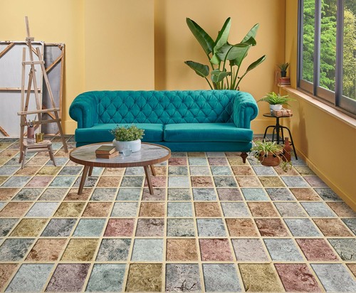 Yellow checker brick - yellow,