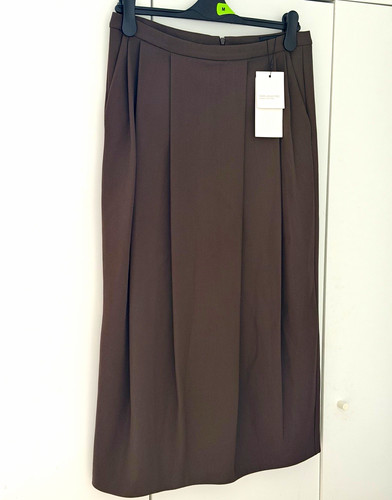 Zara brown pleated high - high, rise