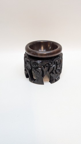 Iron wood carved ostrich - wood,