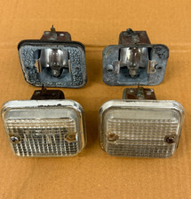 x4 Used Genuine Lucas L798 Reversing Light Lenses & Backplates MGB MG E Type 2&3