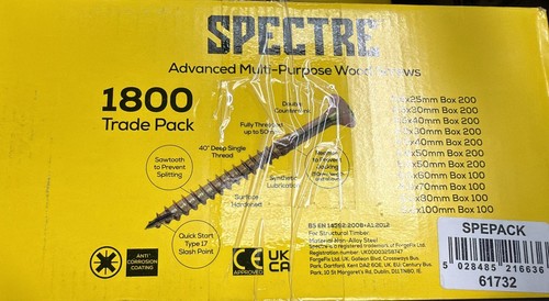 Woodscrews 1800 trade - trade, pack