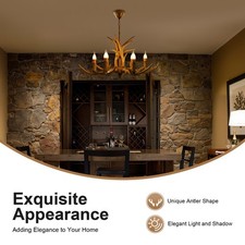 Retro Brown Antler Chandelier