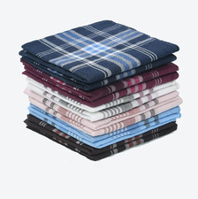Men's Handkerchiefs - 12 Pack Large Cotton Hankies, Premium Soft Gents Hankies