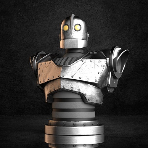 Iron giant bust - iron,