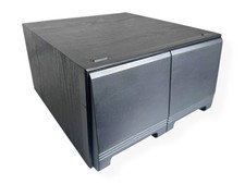 Vintage CD Storage Drawer Unit Black Ash Wood Holds 40 CD's - 2 Drawers Retro