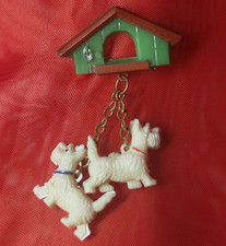 Vintage Brooch Scottie Dogs