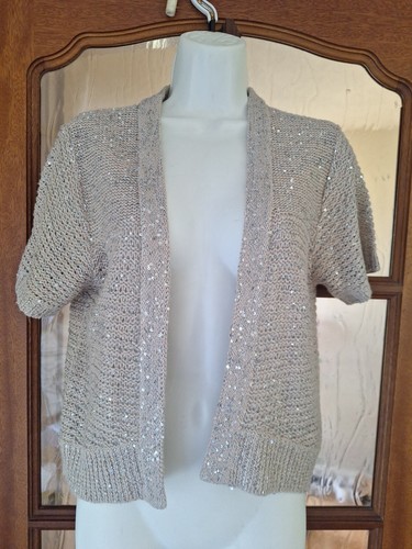 Ladies sparkly beige - beige, cardigan