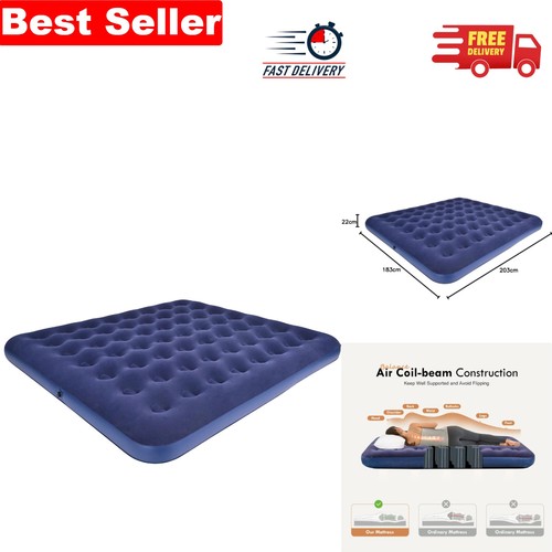 King size flocked air mattress - flocked,