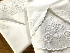 Pair of Vintage White Cotton
