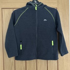 Trespass Boys Airtrap Fleece Full Zip Hooded - Fleece Jacket - Grey Age 7-8 VGC