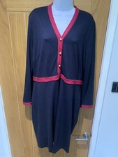 HOBBS LADIES  BEAUTIFUL  NAVY   DETAILED DRESS WITH POCKETS  SIZE  16 nwot