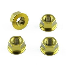 Titanium Sprocket Nuts M8 x4