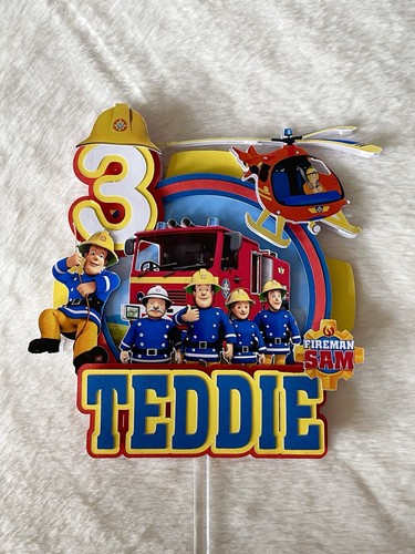 Fireman sam cake topper - fireman,