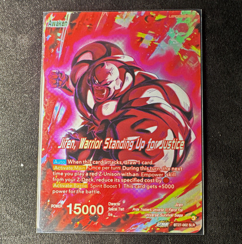 Dragon ball super jiren card - dragon, 2-card