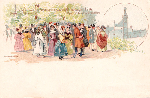 Postcard 1897 brussels - -,