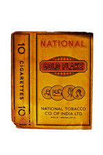 Vintage National Gold Flake Empty Advertising Cigarette Packet India 1930s Old