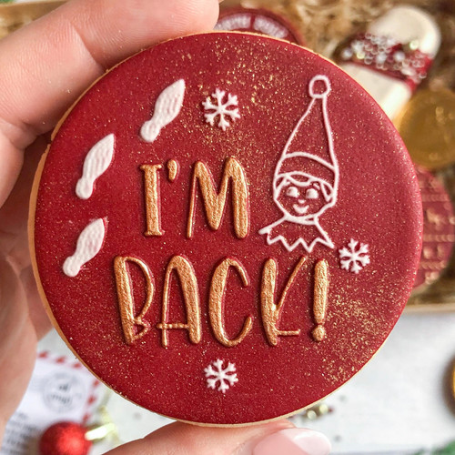 Christmas elf back stamp - elf,