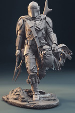 The Mandalorian Resin Model Kit -Star Wars | 1:10 Scale Figure with Diorama Base