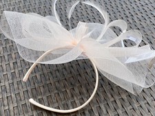 Mia Crin Ladies Pale Pink Headband Feather Fascinator - Wedding Party - RRP £36
