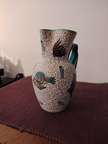 Vintage italian jug - with, fish