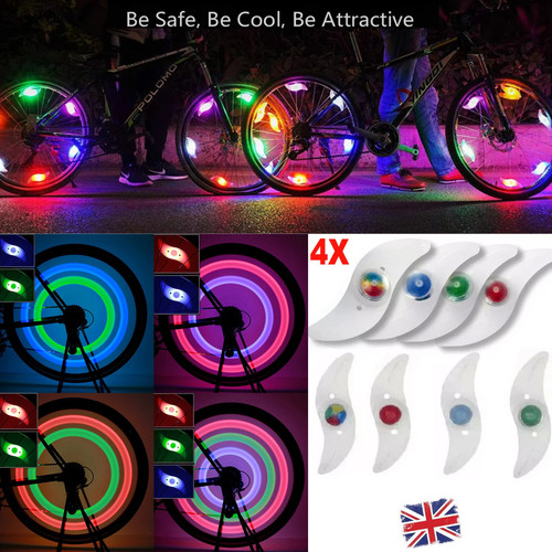 Color bike wheel lights - 4x,