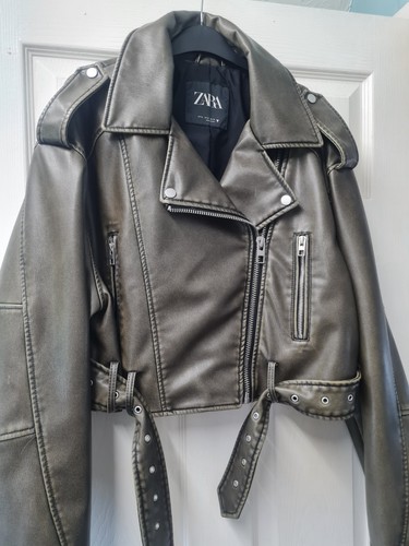 Zara cropped faux leather - zara,